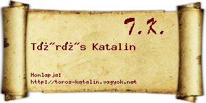 Törös Katalin névjegykártya